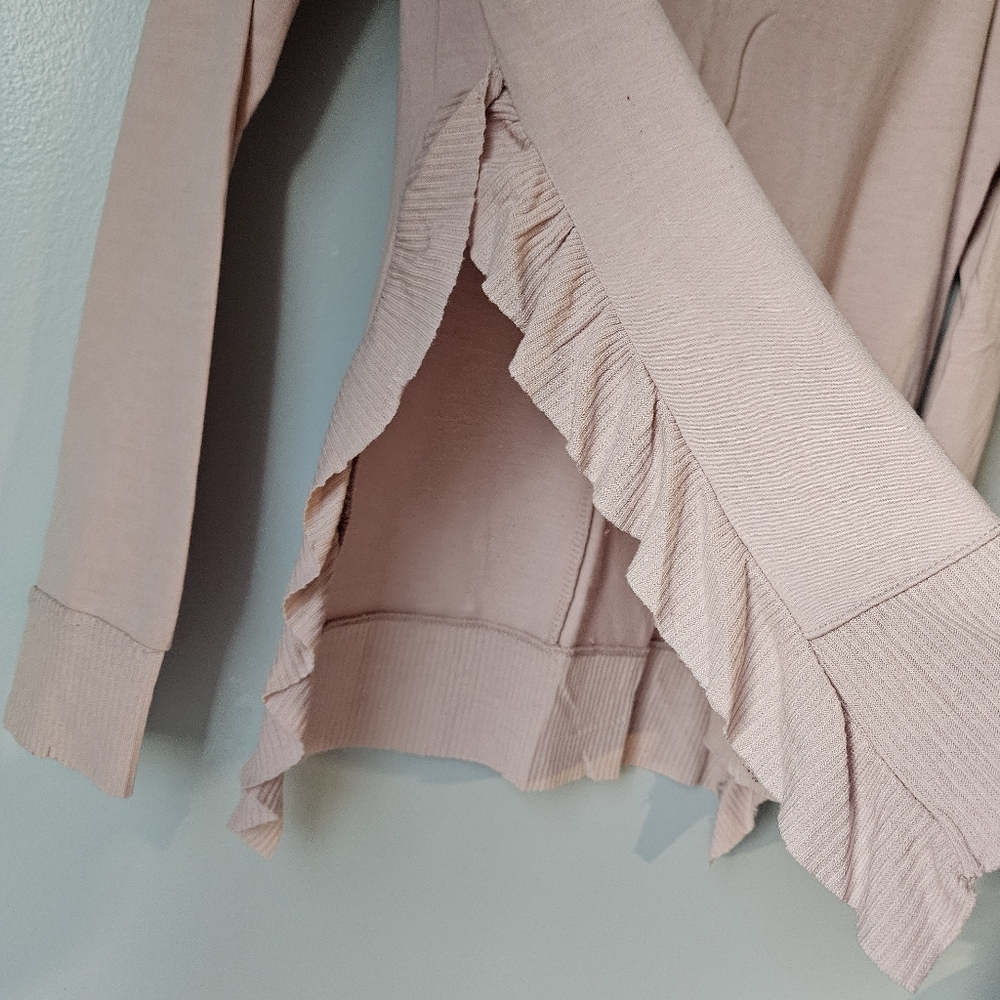Pink Ruffle Cutout Top, (S) - Picture 2 of 4